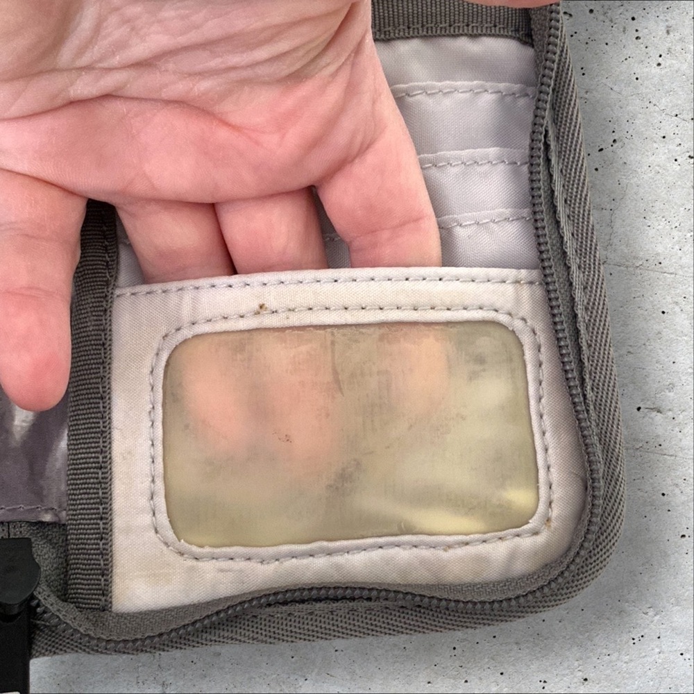 EDDIE BAUER Gray/White Tie Dye Travel Wallet with Strap. - Picture 11 of 16